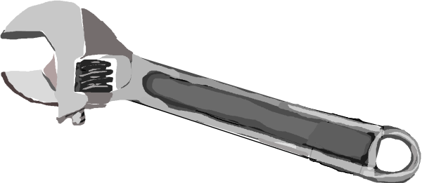 Wrench medium 600pixel clipart, vector clip art