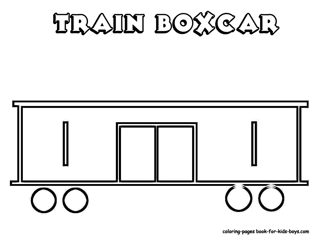 Train Boxcar Coloring Sheet