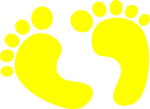 Yellow Baby Feet Clipart