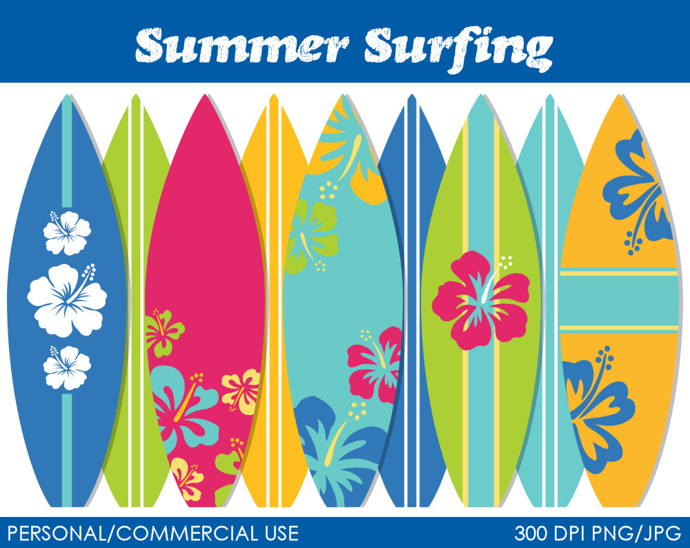 Popular items for surfing clipart