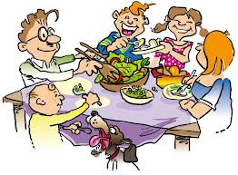 Family Meal Time Clipart