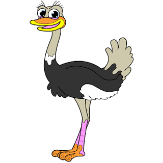 cartoon ostrich - Clip Art Library