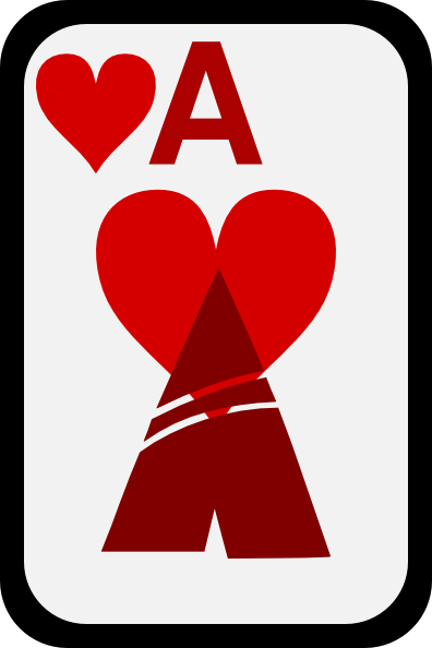 Ace Of Hearts clip art Free Vector