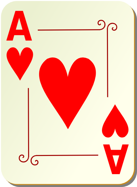 Ornamental Ace Of Hearts Clip Art
