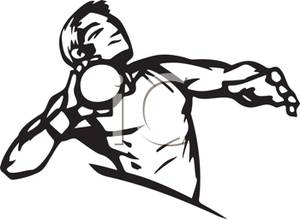 Shot Put And Discus Throwing Clipart