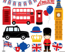 Popular items for british clipart