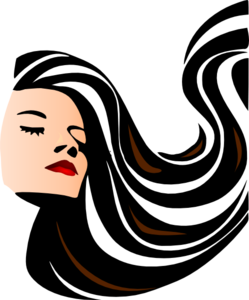 Woman With Shiny Long Hair Clip Art
