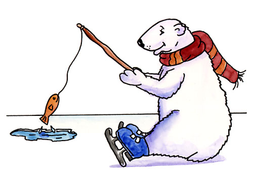 Polar bear clip art at vector clip art image