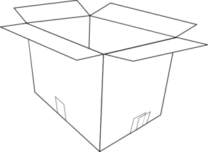 White Open Box Clip Art