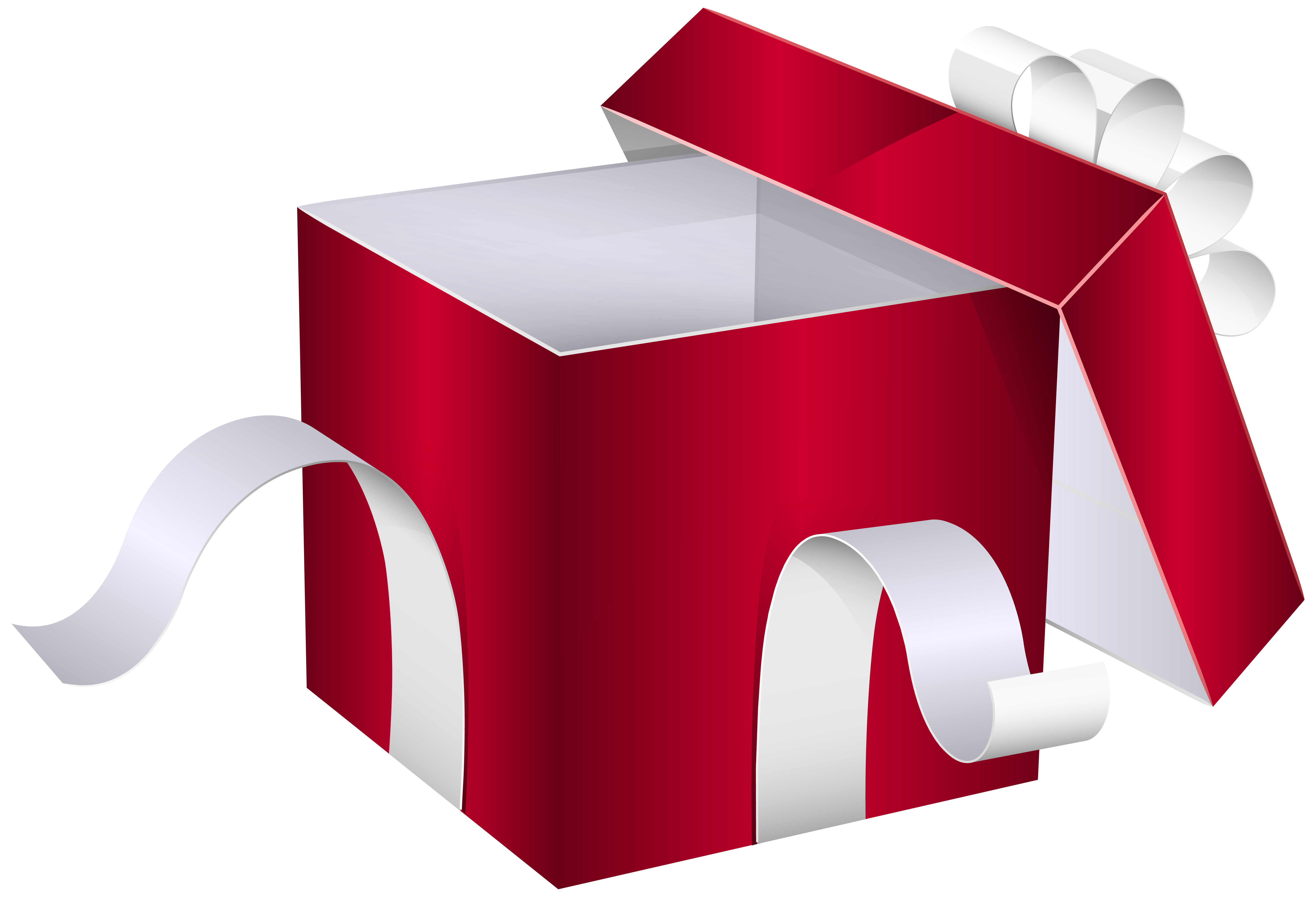 Open Red Gift Box PNG Clipart Image