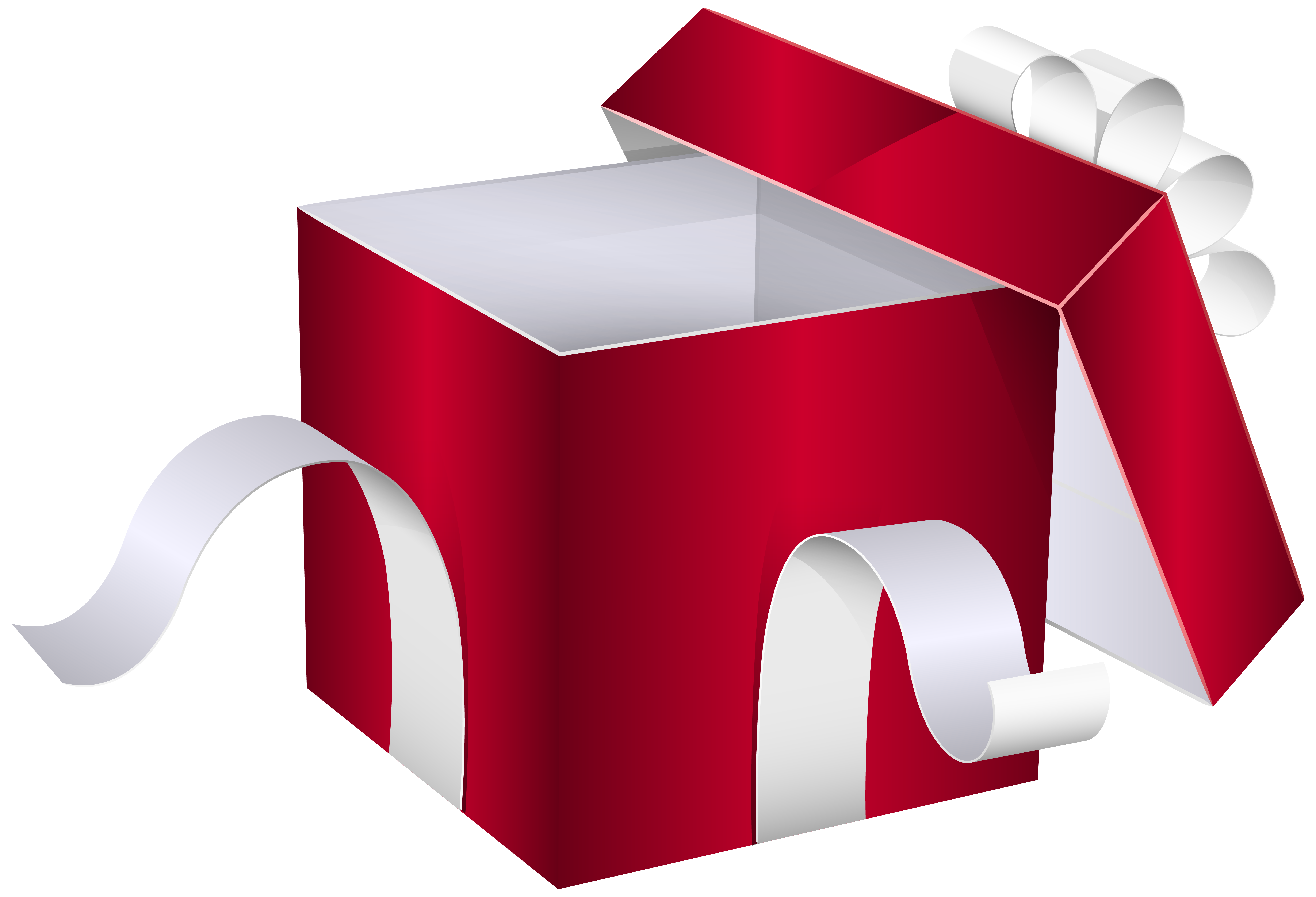 Open Red Gift Box PNG Clipart Image 