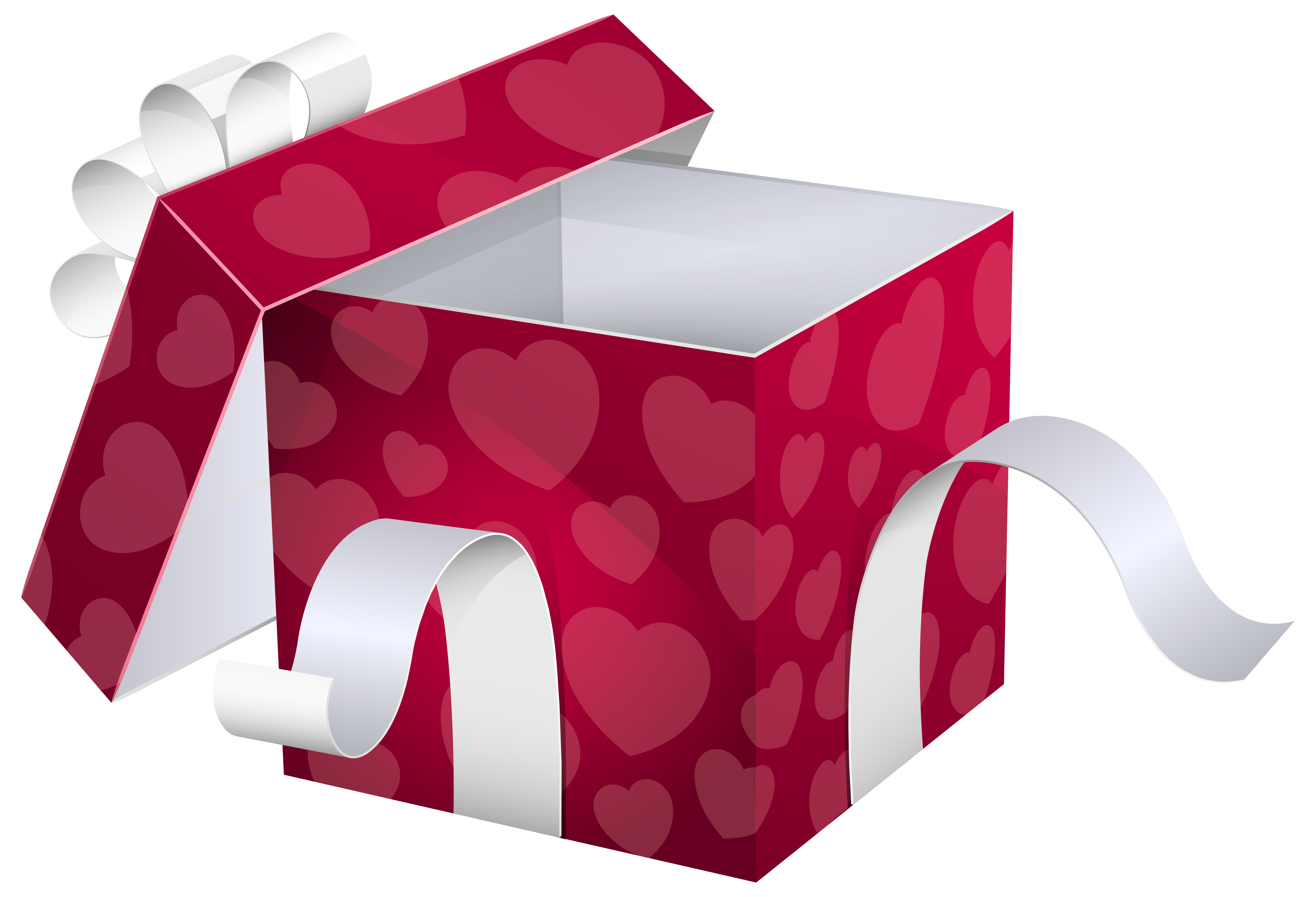 Open Pink Gift Box PNG Clipart Image 