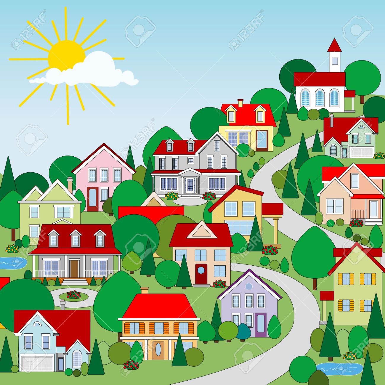 clipart pictures of villages - photo #3