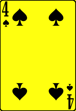 Four / 4 of Spades Clipart Picture, Four / 4 of Spades Gif, Png