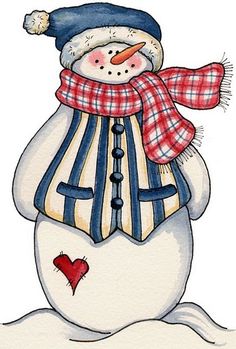 ღ Clipart ~ Christmas Snowmen ღ