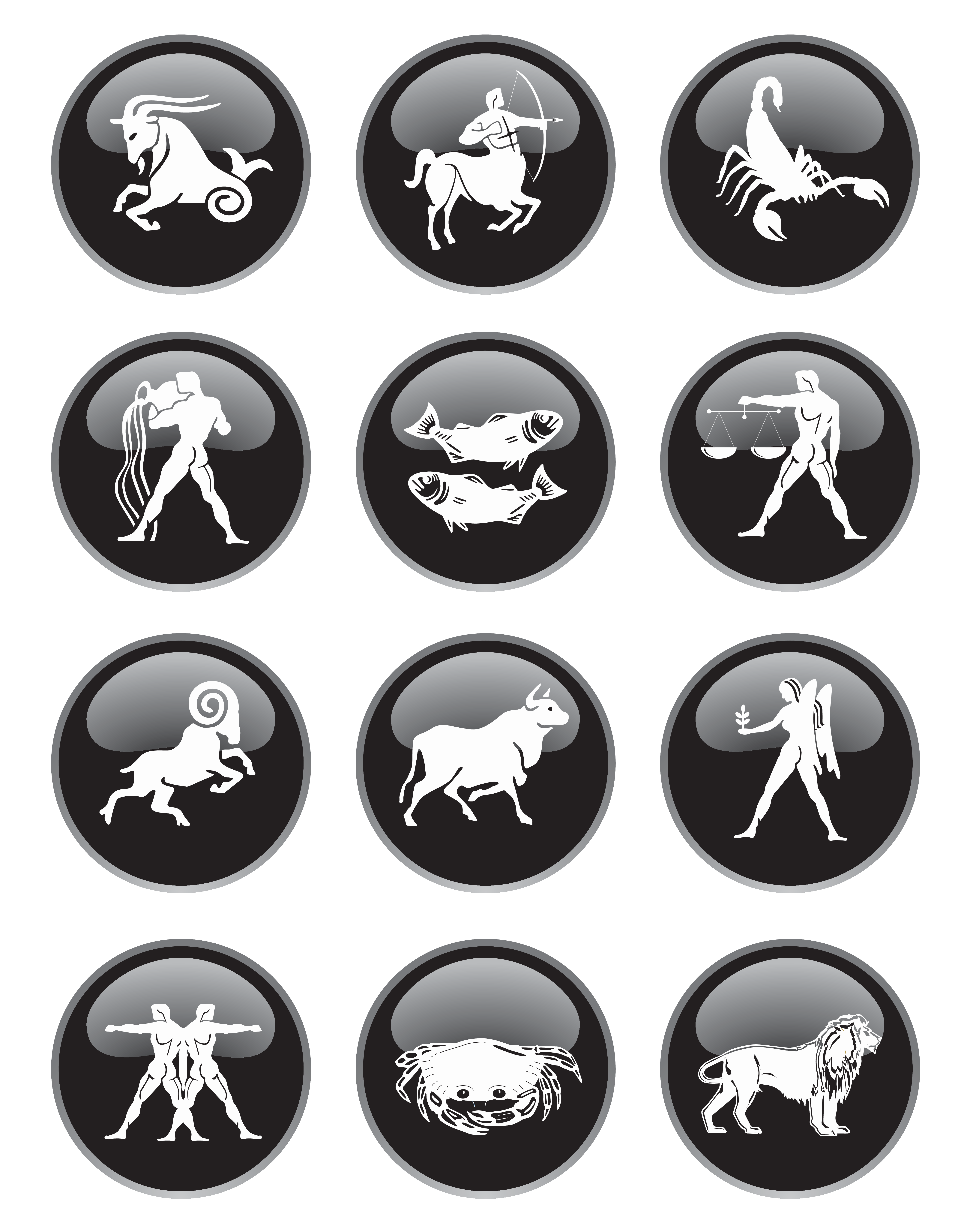 Black Zodiac Signs PNG Clipart Picture