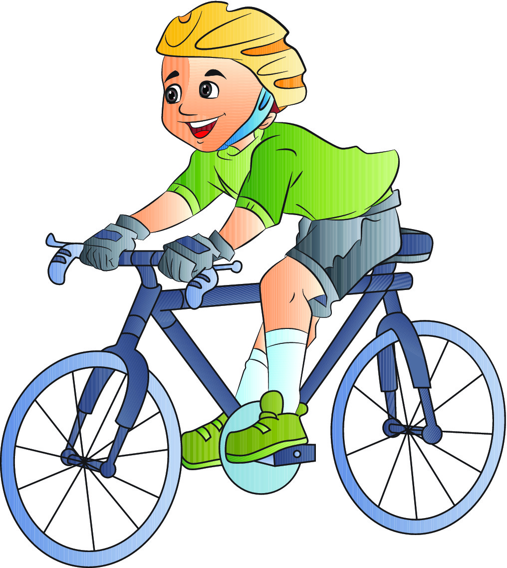 Boy On Bicycle Clipart