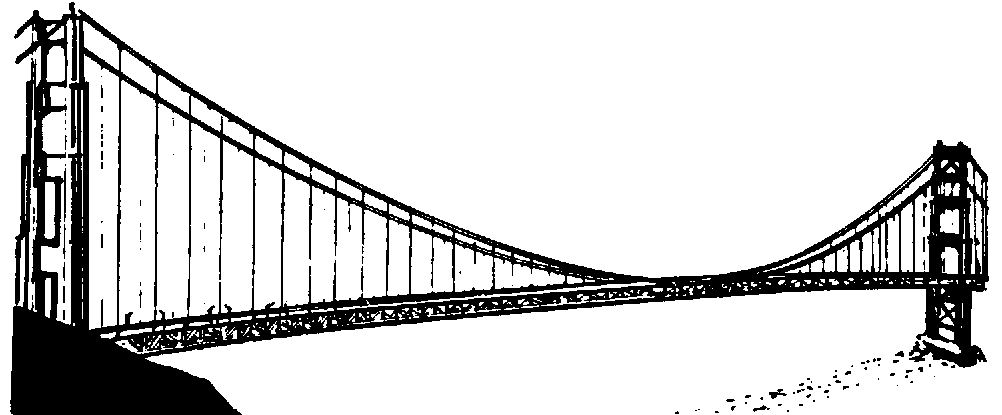penang bridge clipart black