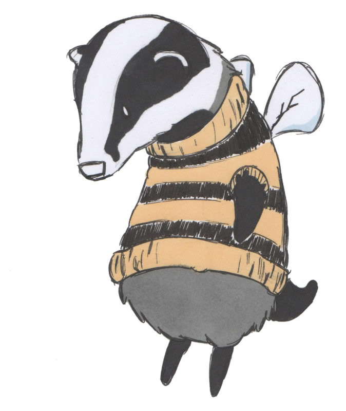 honey badger drawing cute