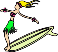 Surfer Girl Clip Art