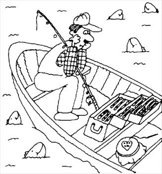 Fisherman clip art clipart image 