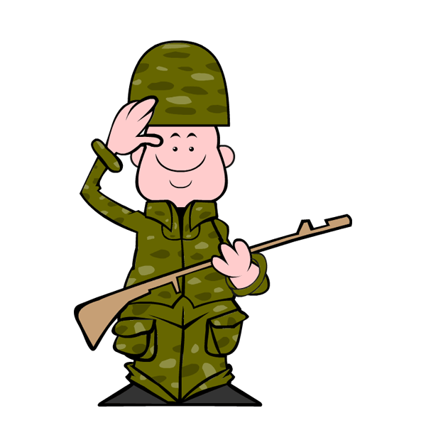 free clip art cartoon soldiers - photo #31