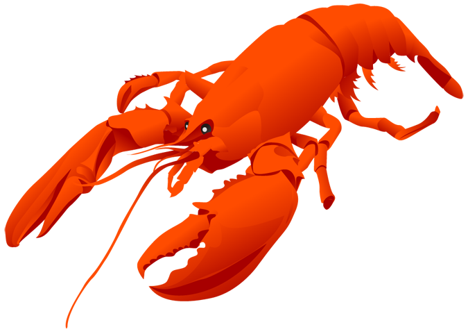 Cartoon lobster cofocolorhd cliparts