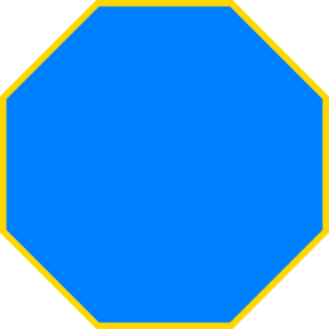 Blue Octagon Clip Art 