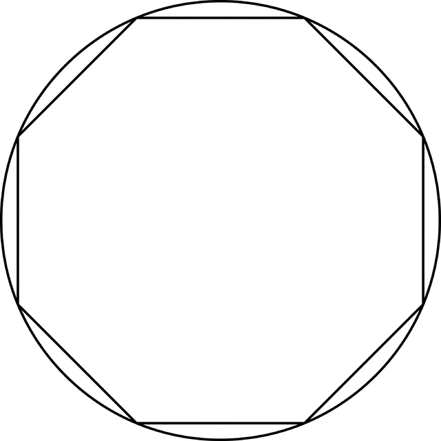 Regular Octagon Inscribed In A Circle 