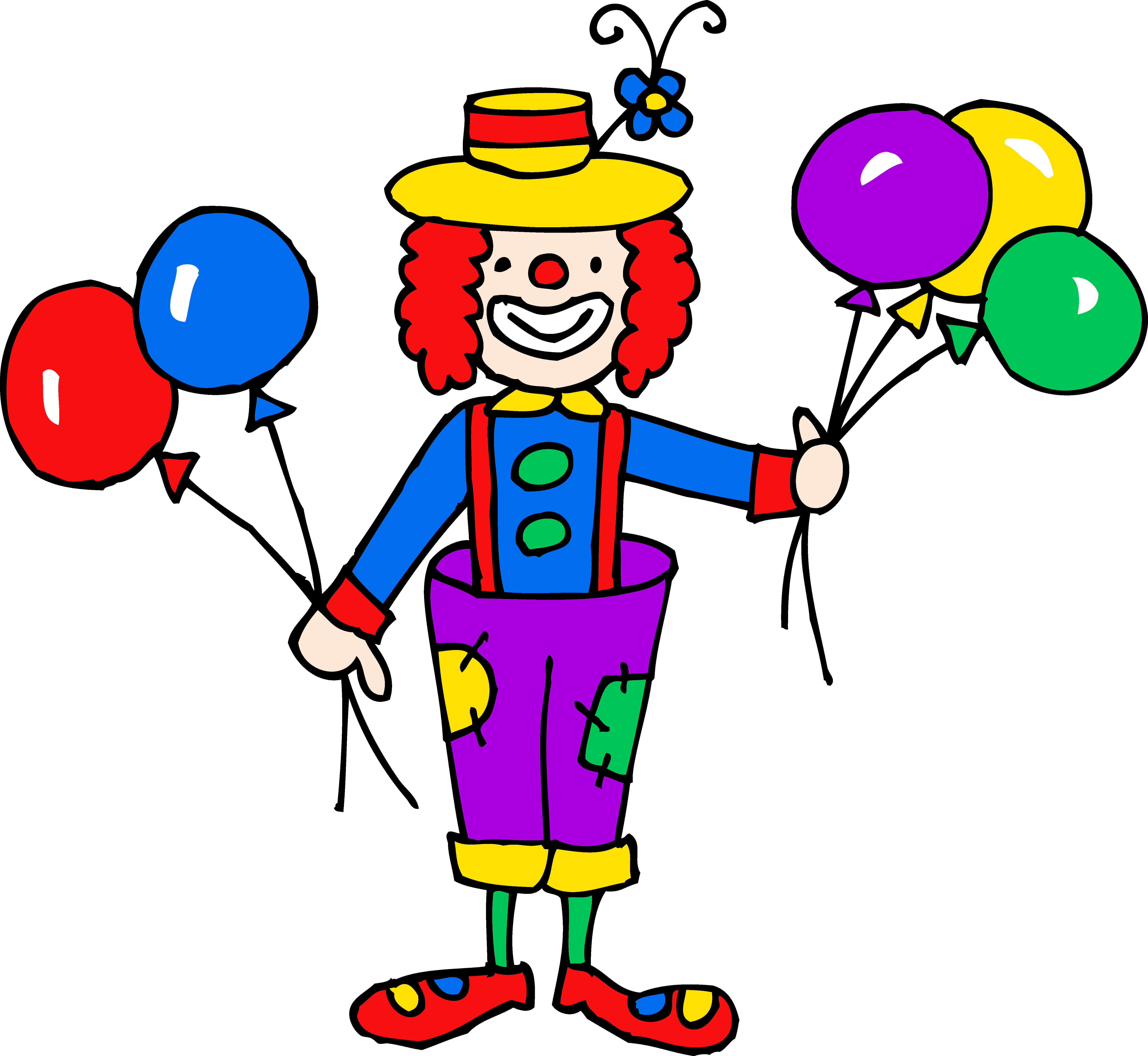 clip art clowns with balloons - photo #1