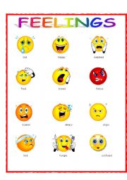 Printable Feelings Faces Emotions Clipart