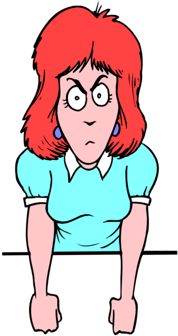 Angry Lady Clipart