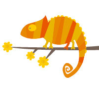 Colorful Chameleon Clipart