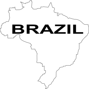brazil map black and white