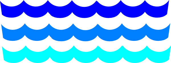 Waves waterline wave blue clip art high quality clip art