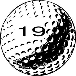 Golf Ball Number 19 Clip Art 
