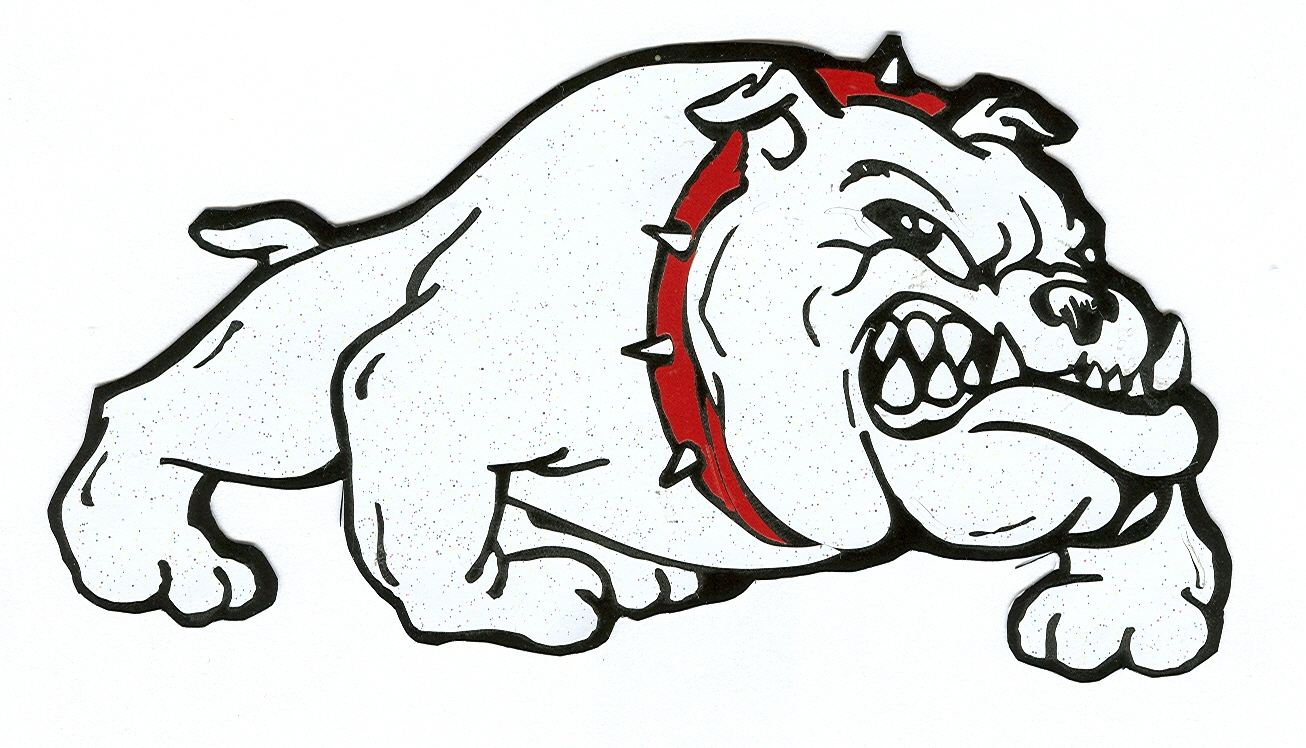 Bulldog clipart black and white for sports team logo