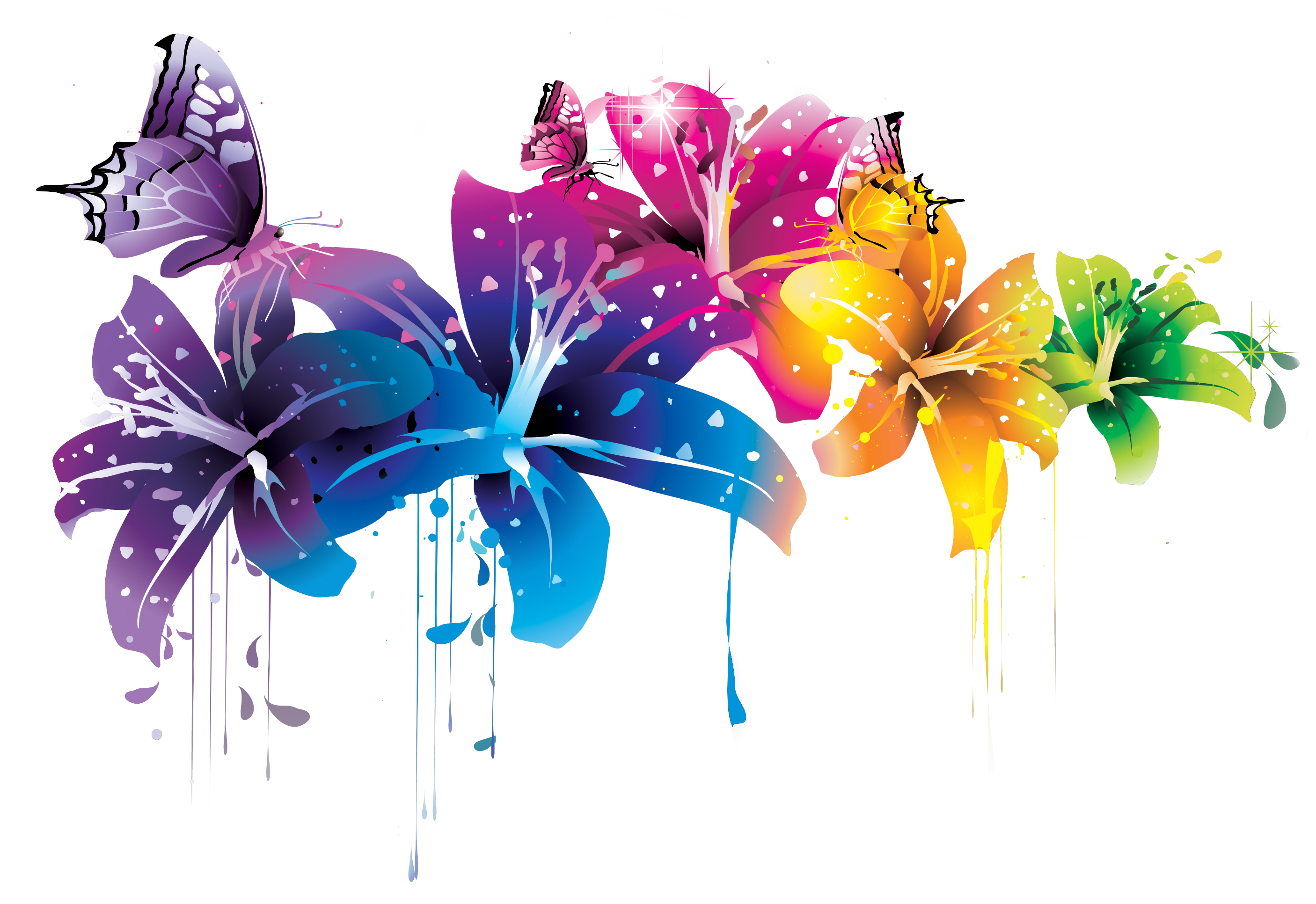 DeviantArt: More Like ++ Colorful Flower Vector Clipart PNG By