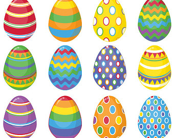 Colored Easter Eggs Clipart