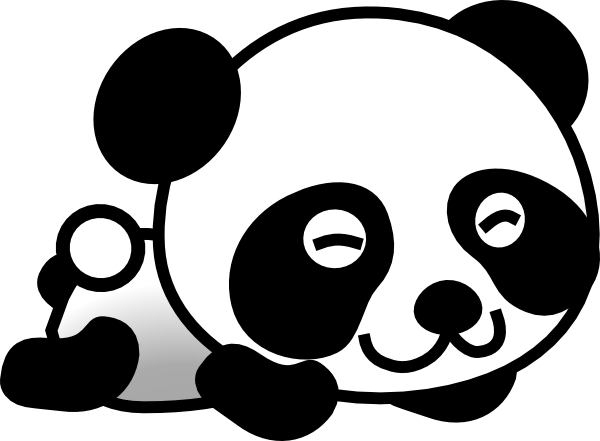 Vector panda clipart image