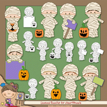 Mummy Halloween by Clipart 4 Resale