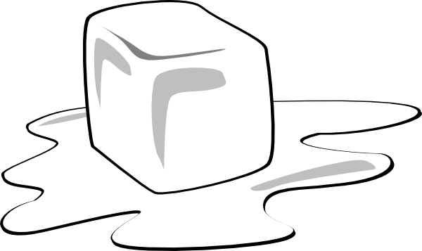 Ice Cube Black And White Clipart 