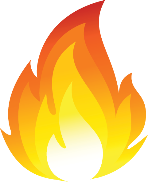 Fire flames clipart free clipart image 