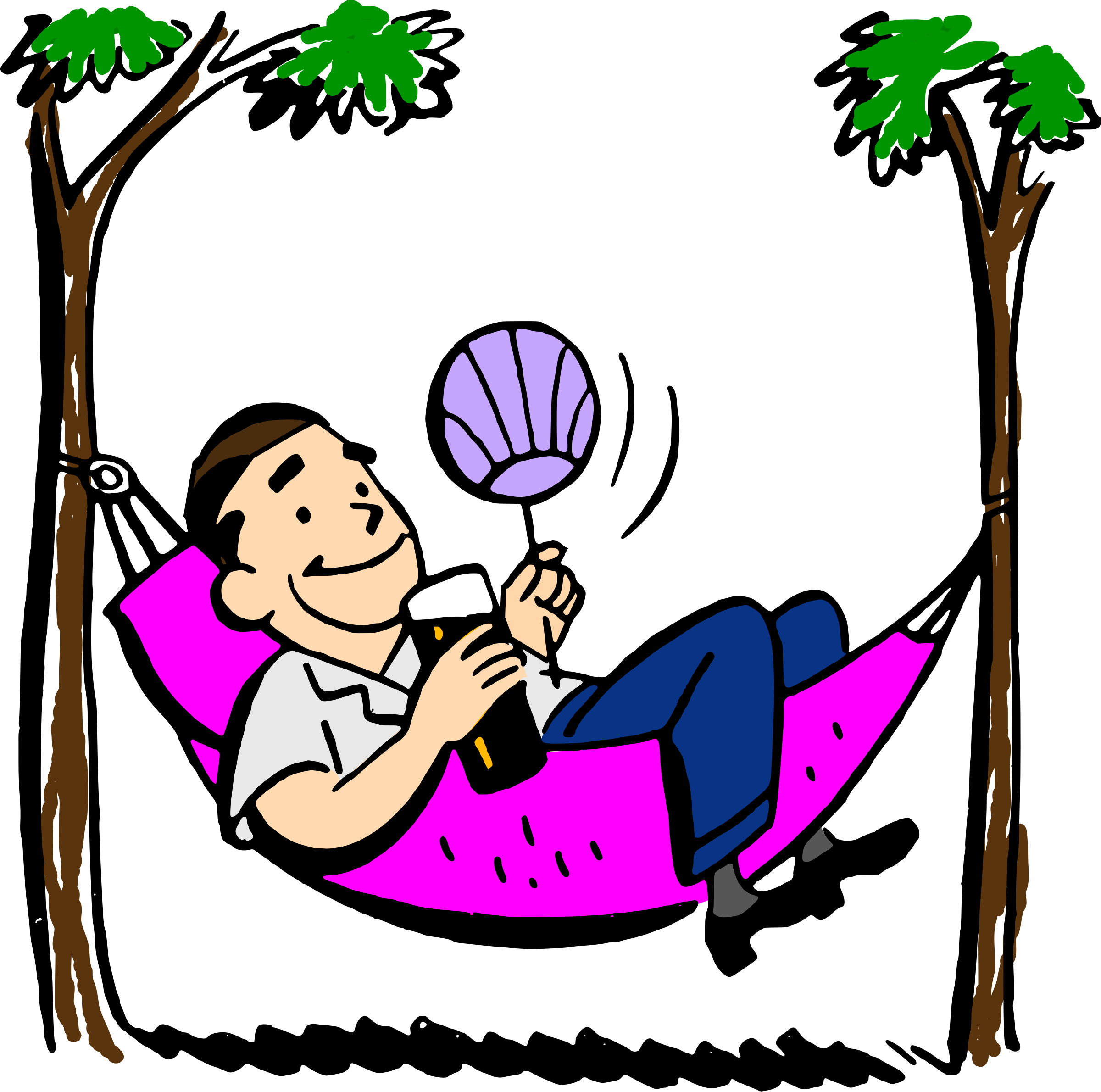 hammock black and white clipart - Clip Art Library.