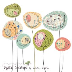 This whimsical Spring Flower clip art clipart set is perfect for