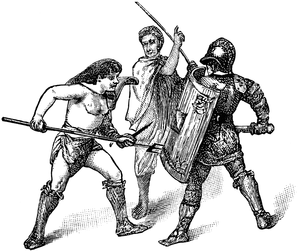 gladiators in suits clipart