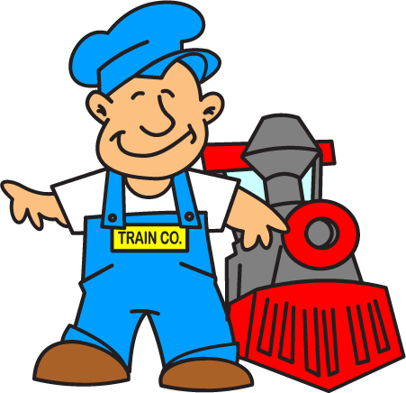 Clip Art Train Engineer