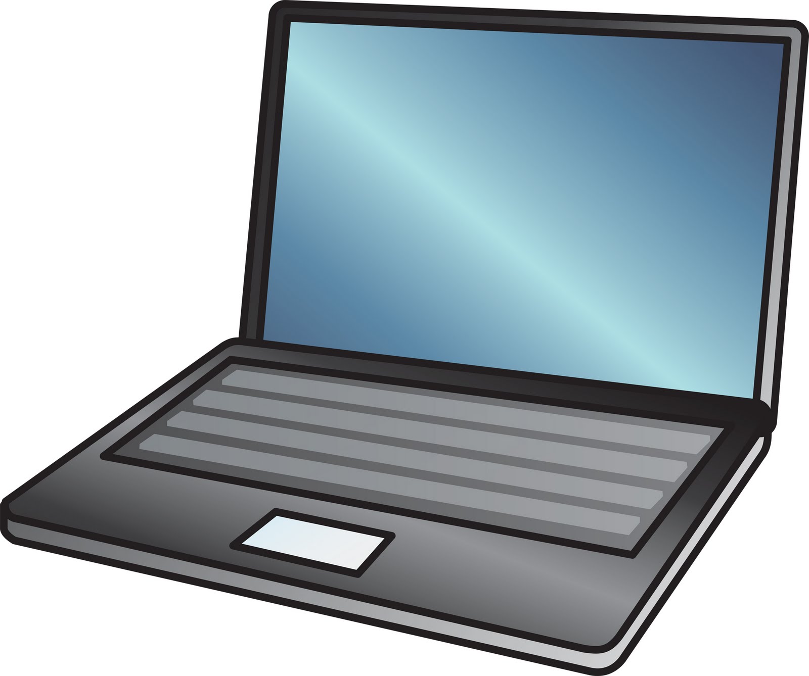 Computer On Lap Clipart
