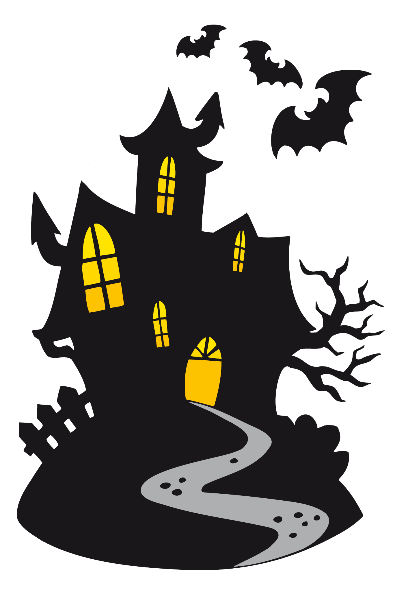 free haunted house silhouette clip art - photo #28