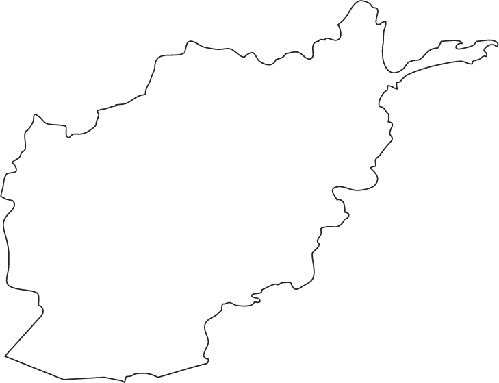 Afghanistan outline map